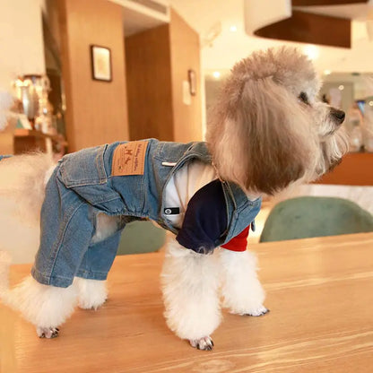 Denim Pet Dog Clothes Jumpsuits