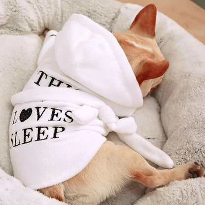 Pet Dog Bathrob Dog Pajamas Sleeping Clothes