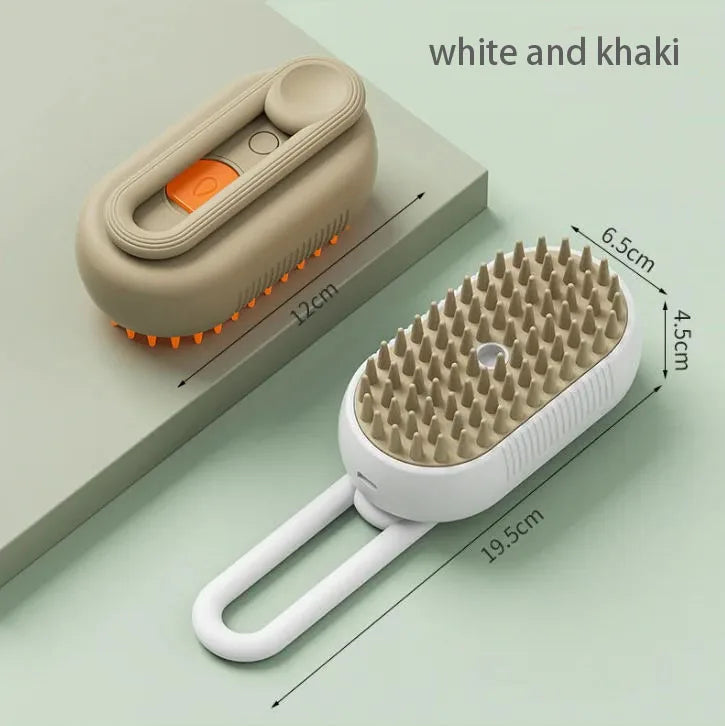 Electric Pet Spray Comb for Cats and Dogs: One-Touch Spray, Anti-Static Hair Removal and Massage Brush for Cleaning and Massaging