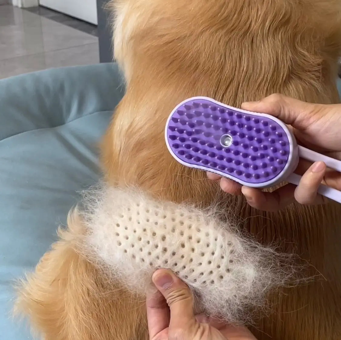 Electric Pet Spray Comb for Cats and Dogs: One-Touch Spray, Anti-Static Hair Removal and Massage Brush for Cleaning and Massaging