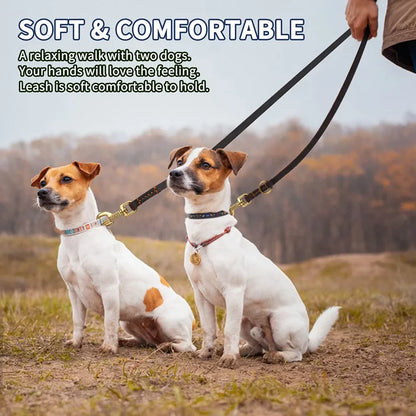 Adjustable Hands-Free Crossbody Double Dog Leash