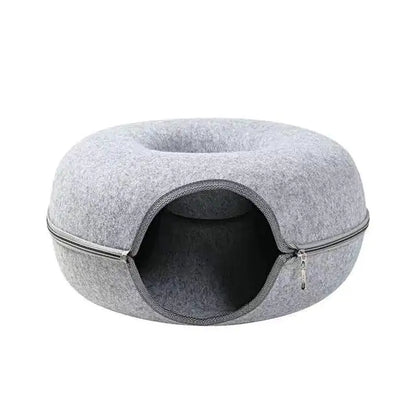 Donut Cat Bed Pet Cat Tunnel Interactive Game Toy