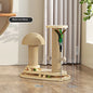 Solid Wood Cat Scratching Post & Toy Set